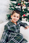 Bold Green Christmas Checks Matching Family Pajamas