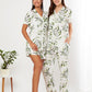 Green Foliage Printed Pajamas