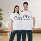 Couples Matching White T-Shirt with Green Pants - Mr Mrs