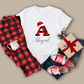 Christmas T-Shirts - White with Red Checks