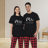 Couples Matching Black T-Shirt with Red Pants - Mr Mrs