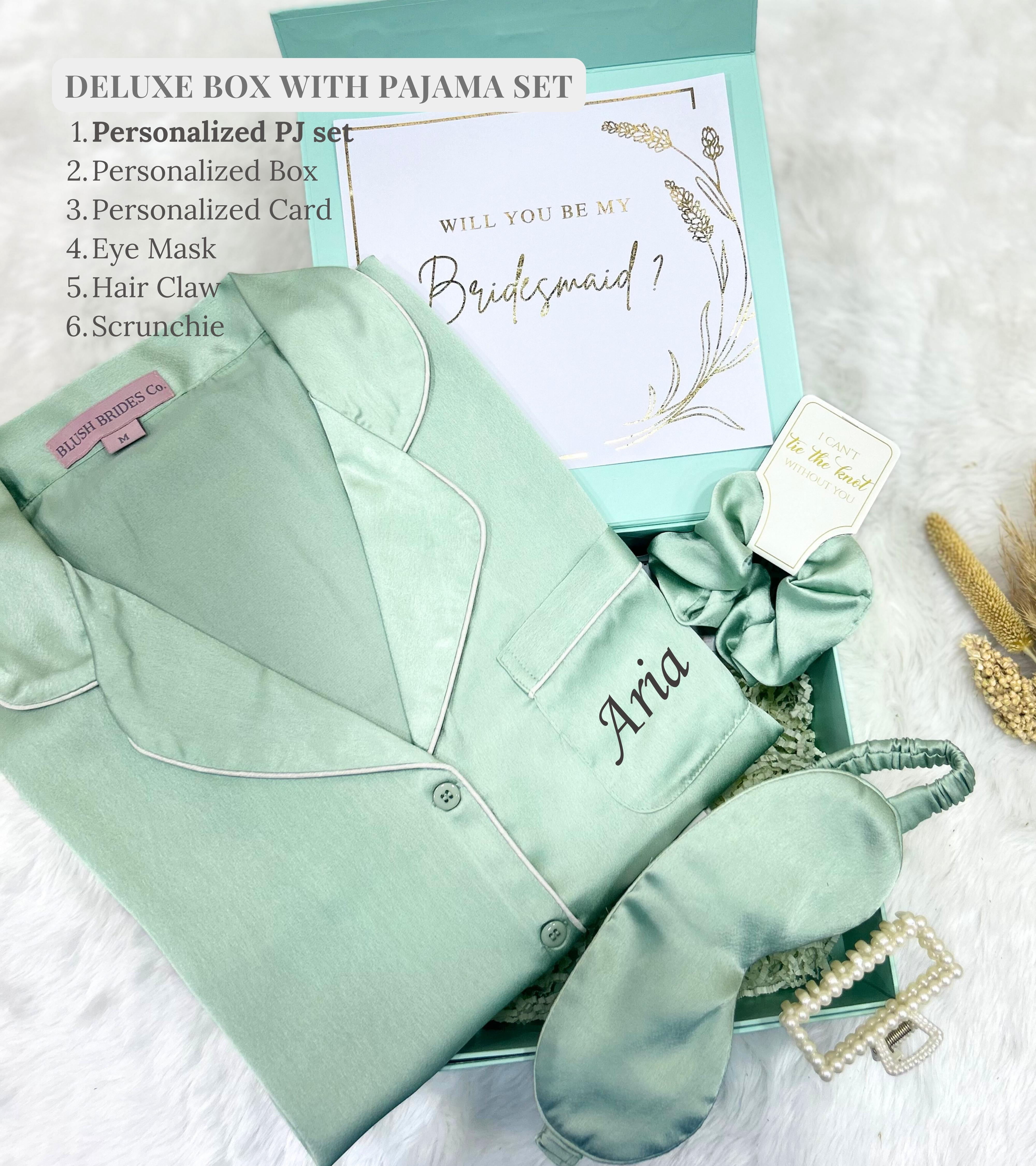 Bridesmaid Proposal Box with Personalized PJ Set Blush Brides Co