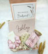 Bridesmaid Proposal Box with Makeup Bag and Glass Tumbler