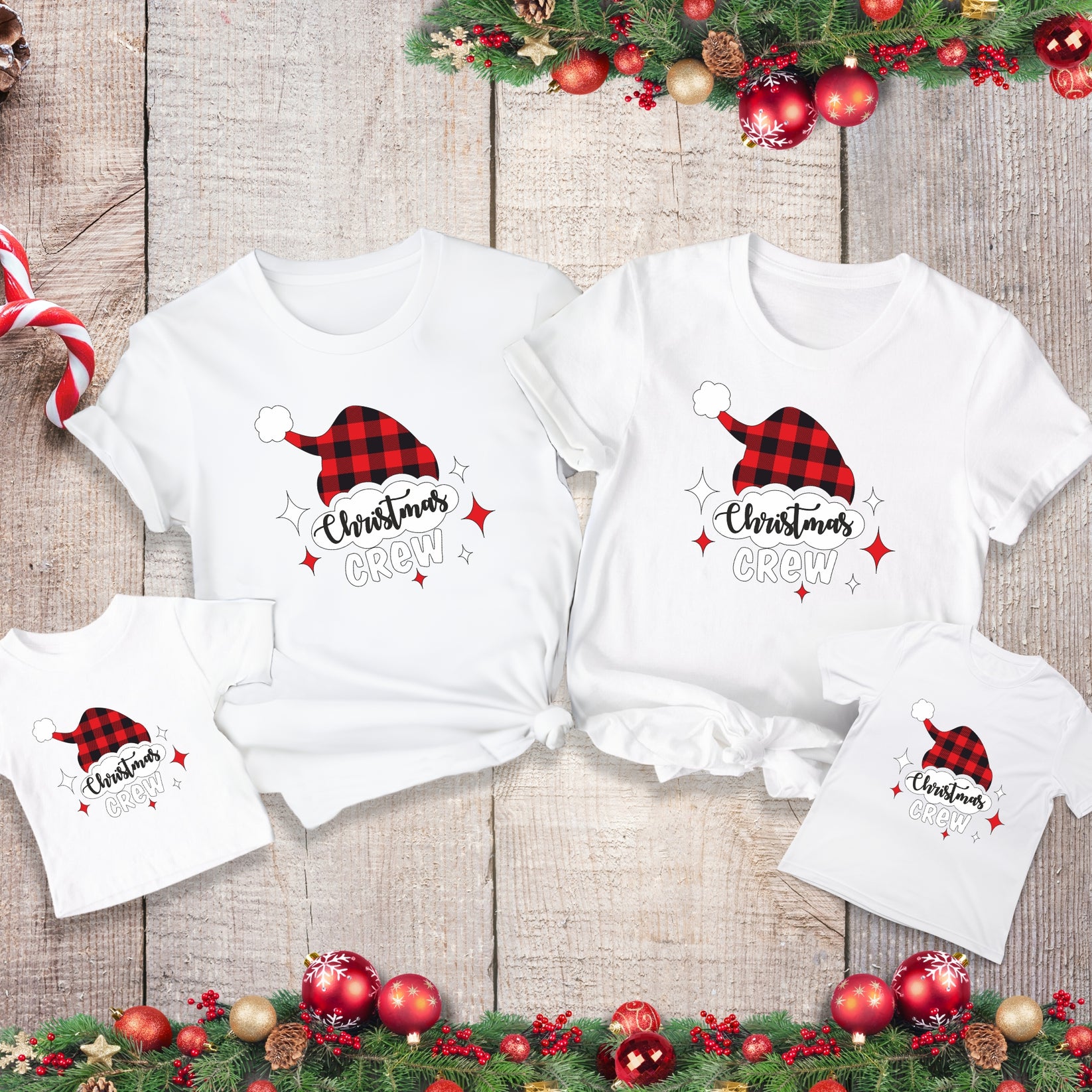 Women's Christmas Lights Graphic T-Shirt - Short Sleeve Holiday Tee, Merry & Bright Print - View #11