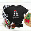 Christmas Pajama Set - Black T-Shirt with Black Checks Pants