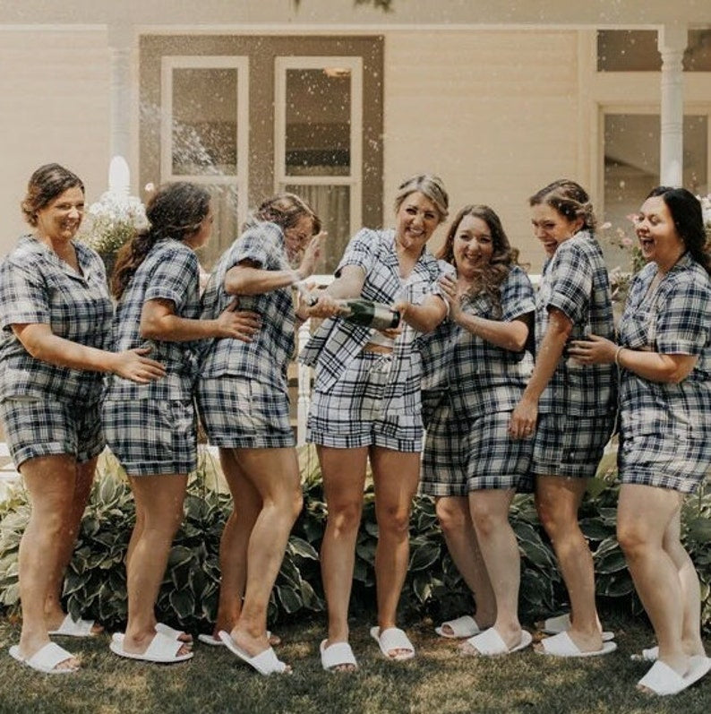 Wedding Monogrammed Flannel Shirts For Bridesmaids Flannel