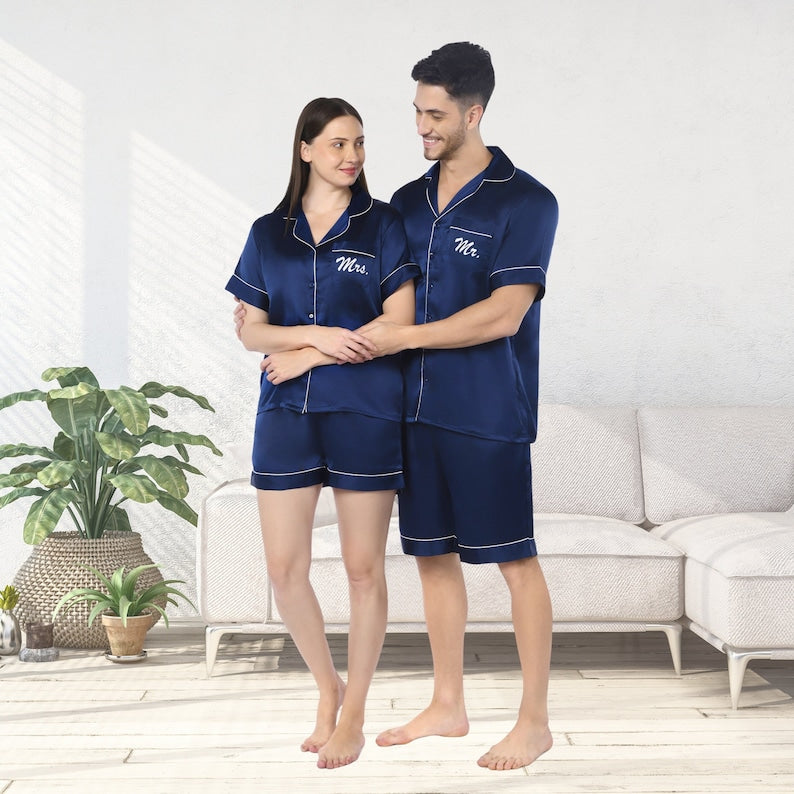 Couples Satin Luxe Pajamas Set – Blush Brides Co.